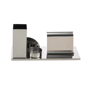 KIT ESCRITORIO P/ CANETAS, CELULAR … INOX