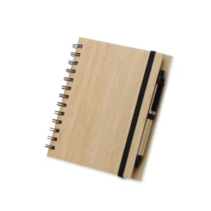 BLOCO DE ANOTAÇÕES BAMBU COM CANETA