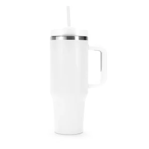 Caneca Térmica de Aço Inox Stanley Virgínia com Tampa e Canudo de 1,2 Litros