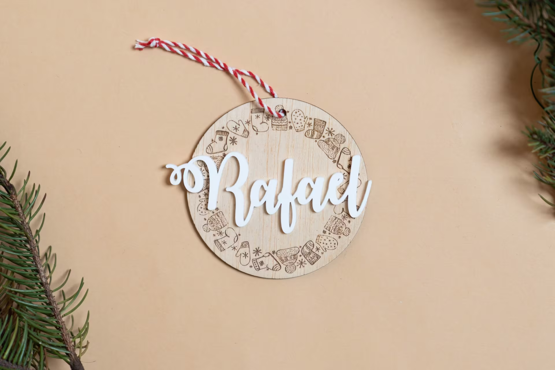 Bola Natal Personalizada Acrílico-Nome