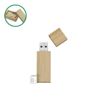 Conjunto Estojo e Pen Drive Bambu Personalizado