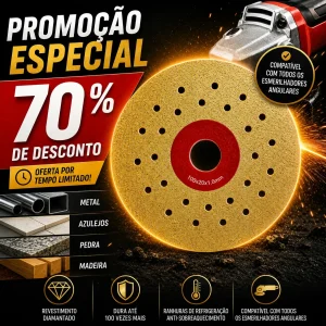 🔥 Disco De Corte E Desbaste De Diamante 2 Em 1 Multifuncional Premium