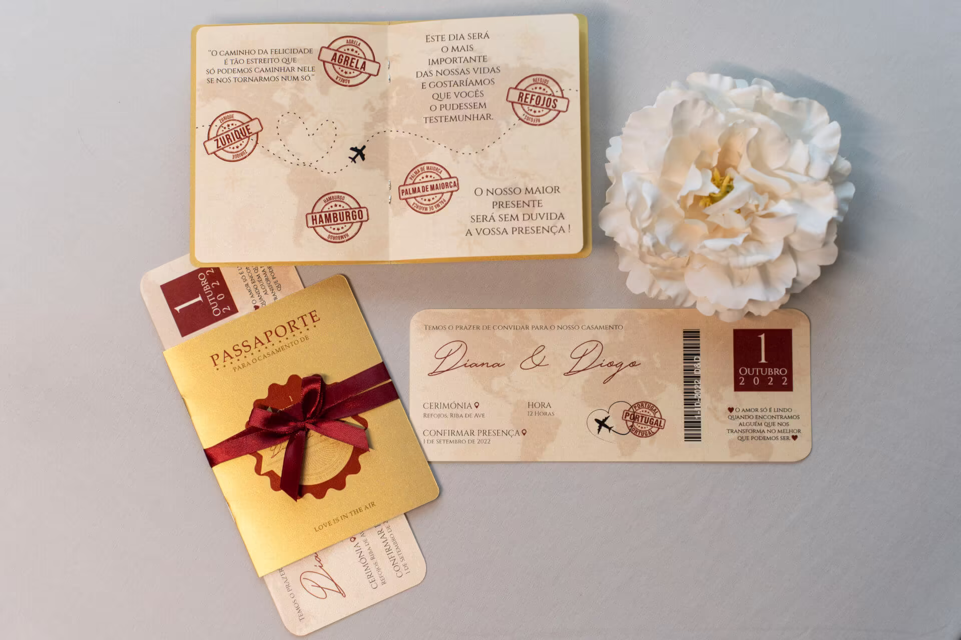 Convites Casamento Passaporte Ticket - Image 2