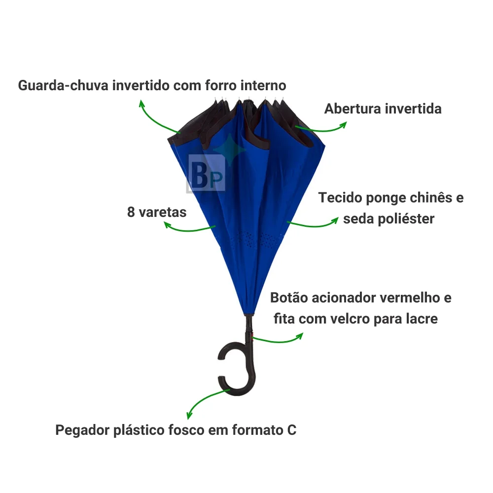 Guarda-Chuva Invertido Com Cabo U Brinde Corporativo - Image 4