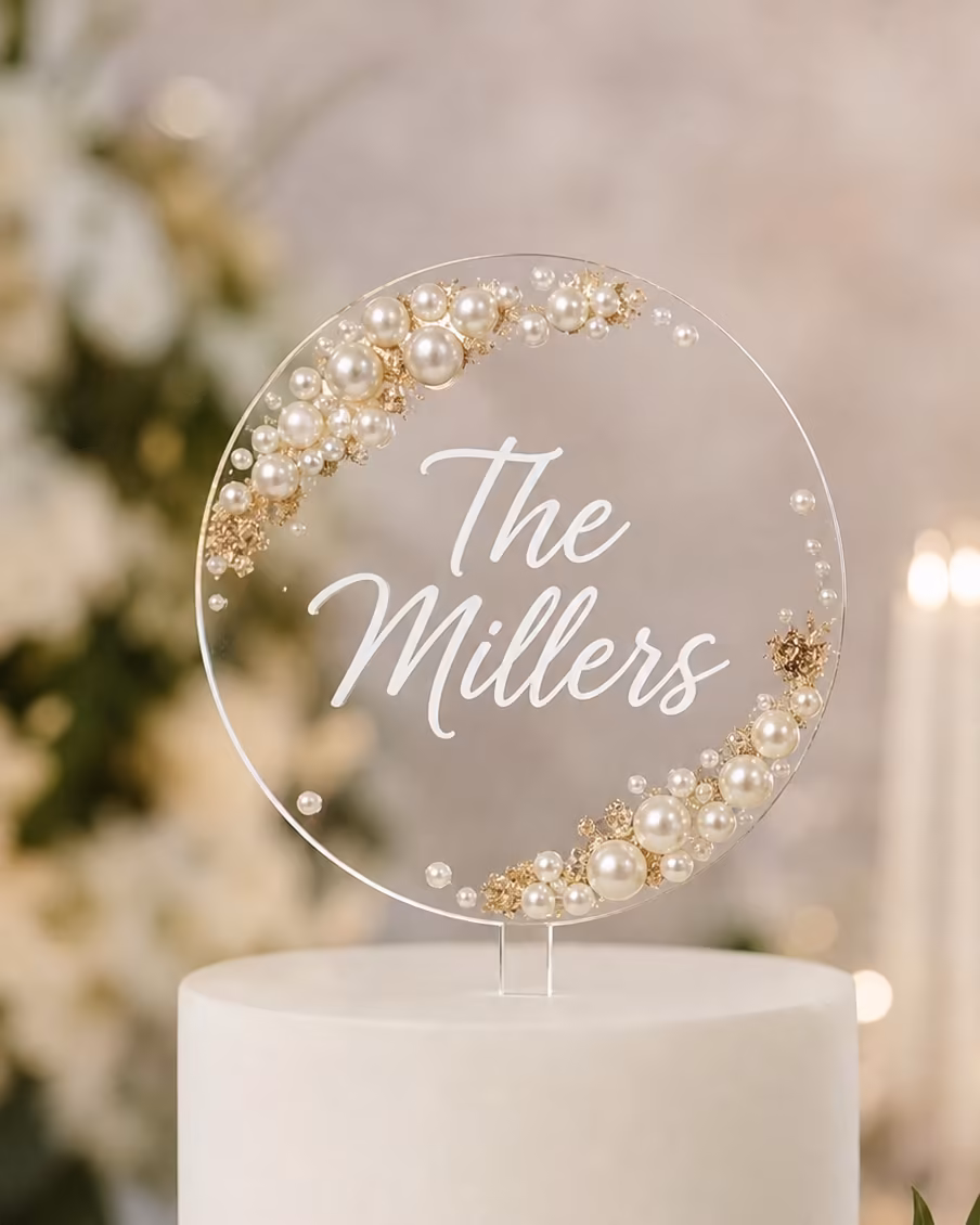 Topo Bolo Casamento Nome-Noivos