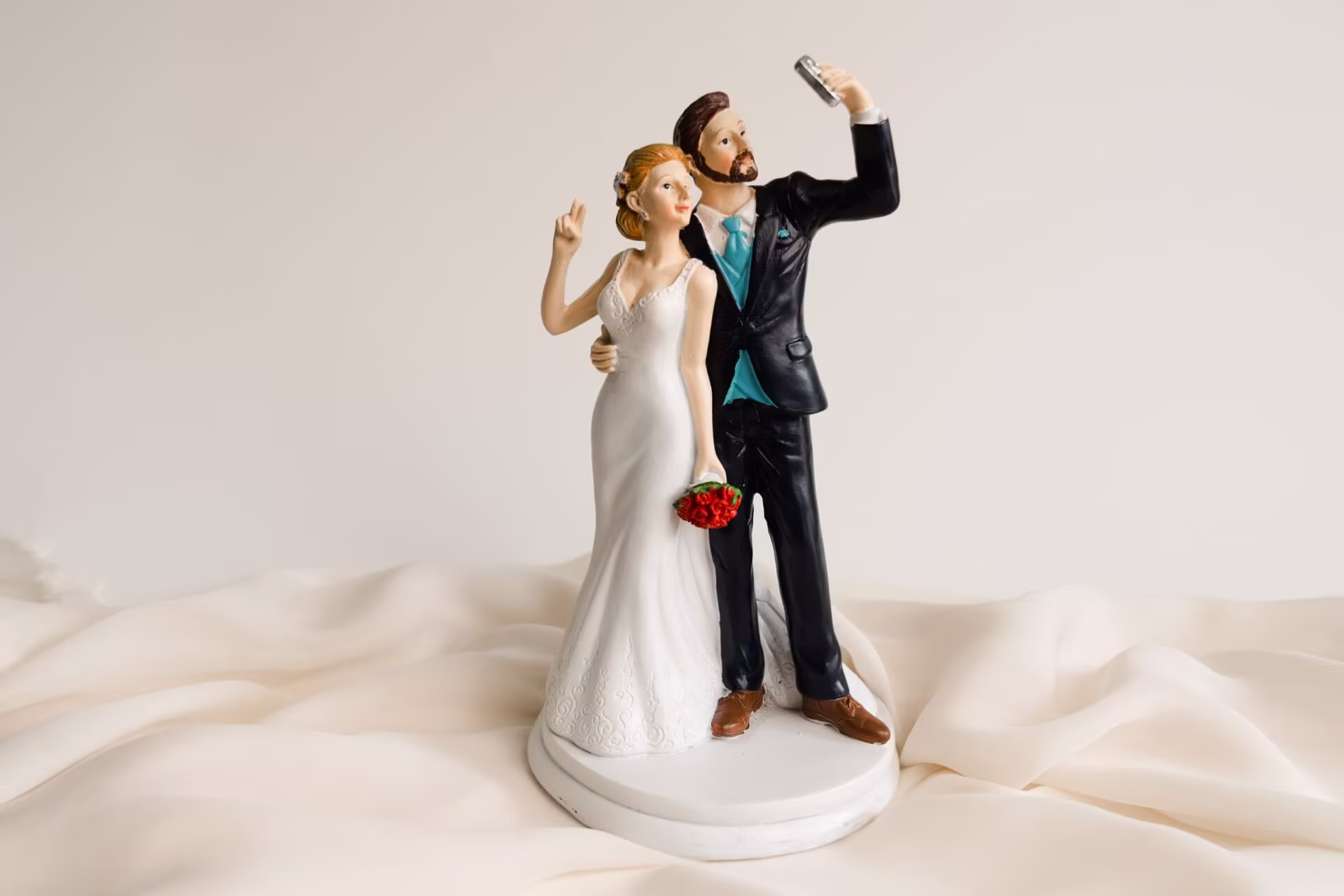 Topo Bolo Casamento Selfie