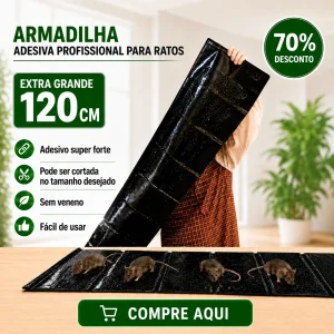 Armadilhas Adesivas Profissionais – Extra Grandes para Capturar Mais Rápido (1,2M x 28cm)